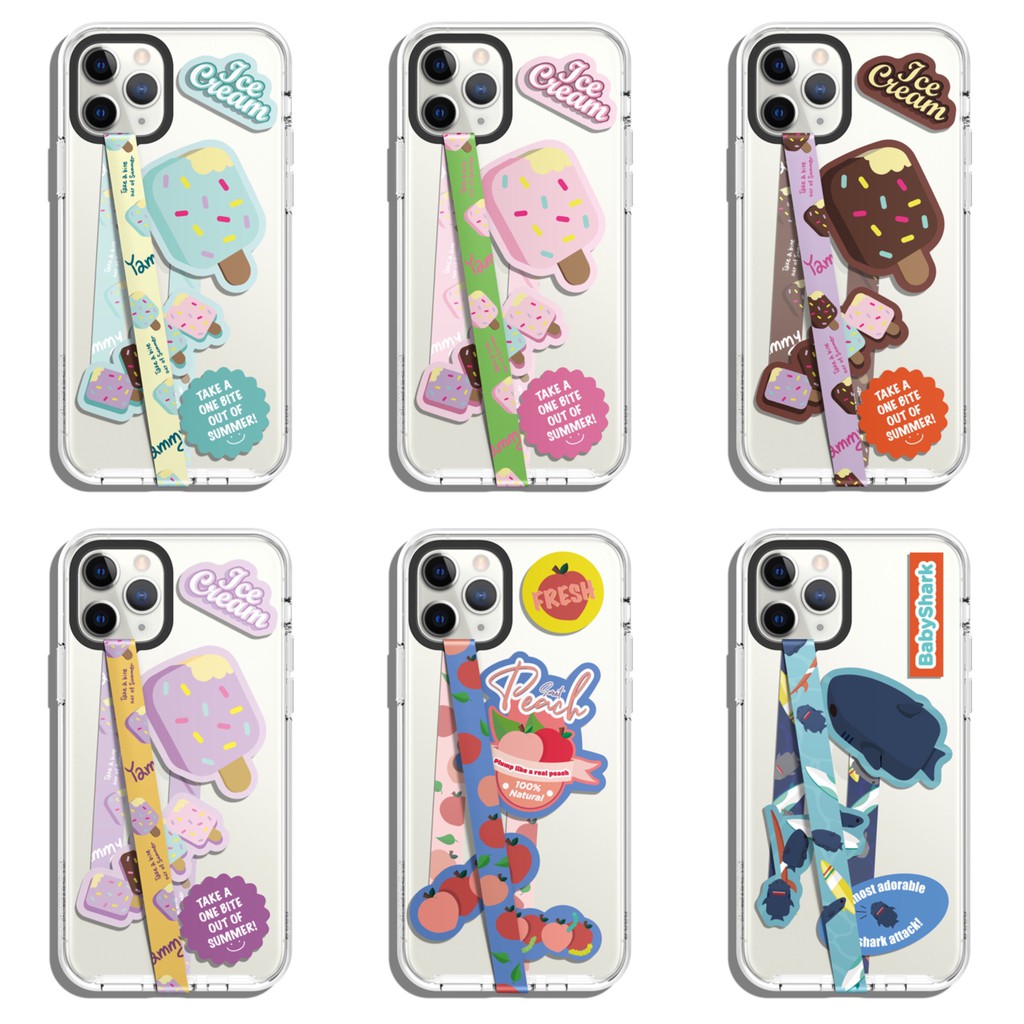 elago Phone Strap with Stickers for All Smartphones (อุปกรณ์เสริมสายคล้องมือถือพร้อมสติกเกอร์)