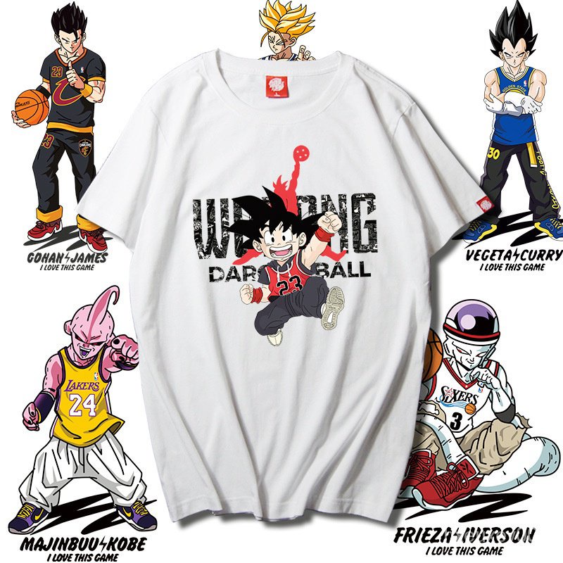 Dragon ball T-shirt Fit Air Jordan Basketball T-shirt Cartoon T-shirt Fashion T-shirt