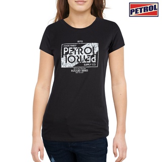 การพิมพ์เสื้อยืด คอกลม แขนสั้น ผ้า  สบายและต่อต้านริ้วรอย Petrol Ladies Basic Tee Regular Fit 12943-U (Dark Gray)