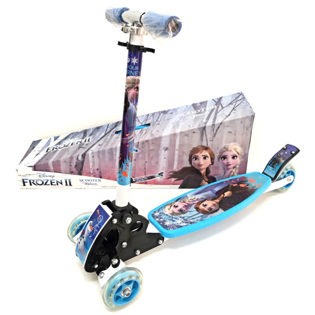#ล้อไม่มีไฟ#Frozen II Scooter!!! สกู๊ตเตอร์ สกุตเตอร์ scooter frozen ภาค2โฟรเซ่น แบบ3ล้อ(2ล้อหน้า) ของแท้ 100%
