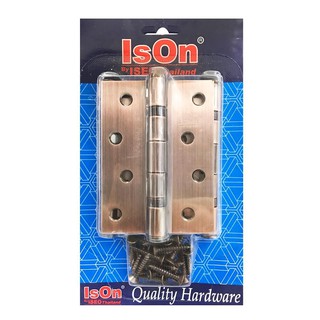 บานพับ ISON HG1B06AC6 4X3 นิ้ว แพ็ค 6 ชิ้น สีทองแดงรมดำ BUTT HINGE ISON HG1B06AC6 4X3" P6 ANTIQUE COPPER