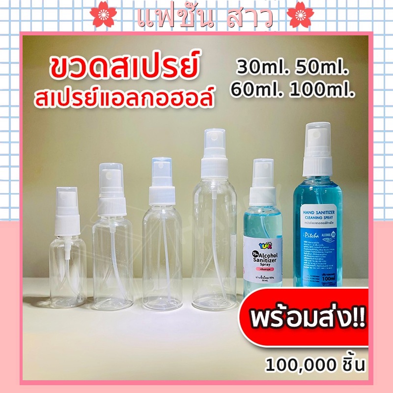 [จัดส่งในกทม] ขวดสเปรย์พกพา 30ml. 50 ml.100ml.