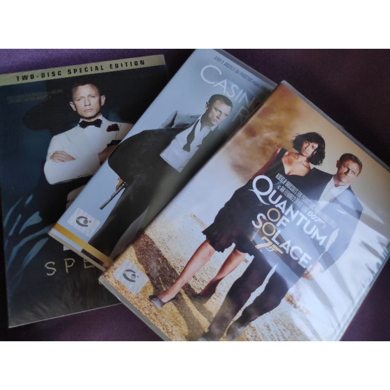 DVD 007 Casino Royale (3disc) Quantum of Solace(2disc) Spector (2disc) ดีวีดี เจมส์บอนด์007, 3 ภาค(รวม7แผ่น) มีเสียงไทย