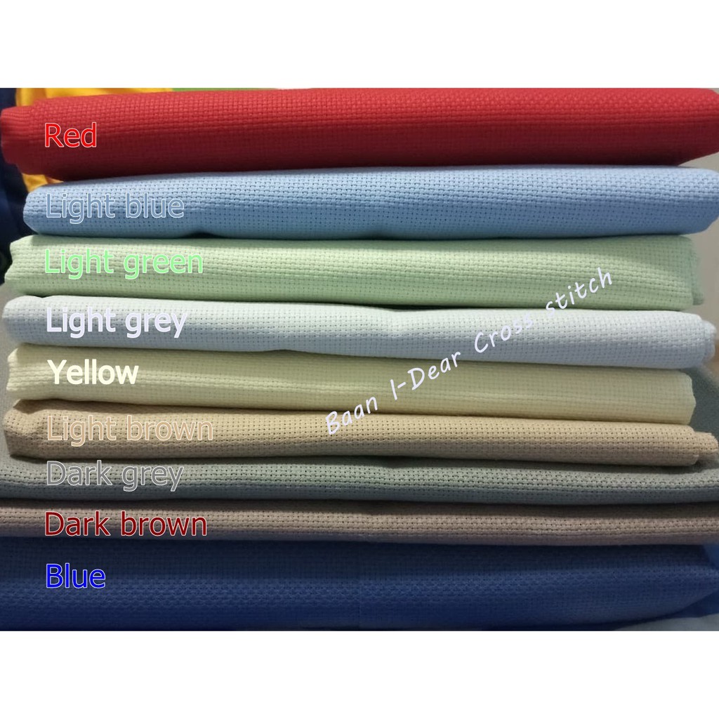 (พร้อมส่ง) ผ้าปักครอสติช 14count (Cross stitch cloth)