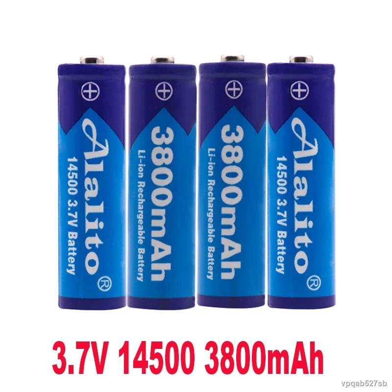  14500 3 7v 3800mah real capacity li ion rechargeable