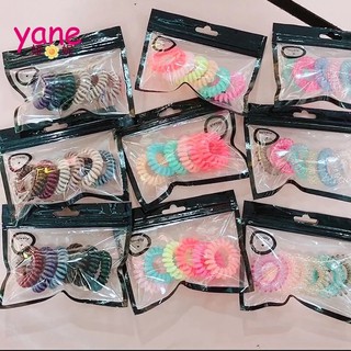 🎀ยางรัดผมสปริง วงเล็ก คละสี แพ็คละ 6 ชิ้น WN4🎀