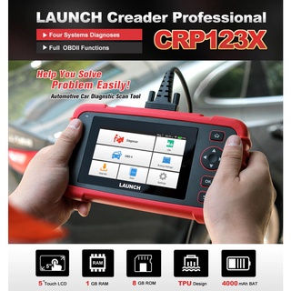 เครื่องสแกนรถยนต์ Launch Creader CRP123X อ่านค่าหัวฉีดวีโก้ได้ (แถมหนังสือรวมโค้ดฟรี) เครื่องสแกนโค้ดOBD2 เครื่องวิเคราะ