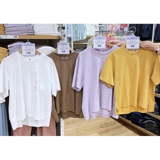 Women Uniqlo U เสื้อ AIRism ทรงหลวม คอกลม แขนสั้น (Unisex) Uniqlo 💯