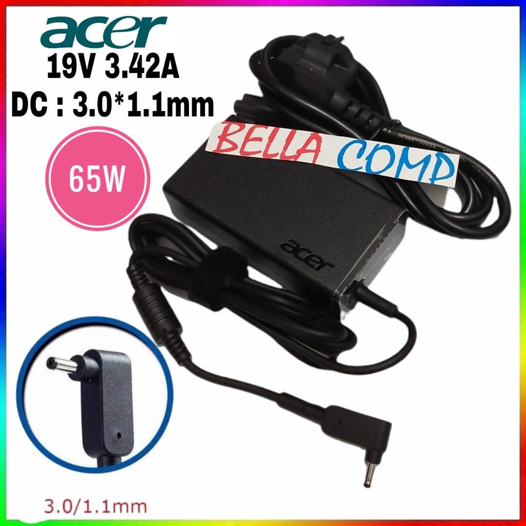 19V 3.42A 65W 3.0*1.1 มม.สําหรับอะแดปเตอร์ AC แล็ปท็อป Acer Aspire 3 A315-22G A315-55G A315-55KG A51