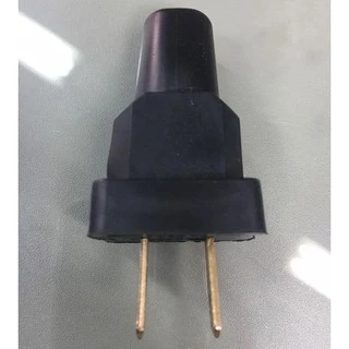 ปลั๊ก ปลั๊กยาง เหลี่ยม ตัวผู้ 2 ขา แบน 6A 250V 1 โหล 12 ตัว