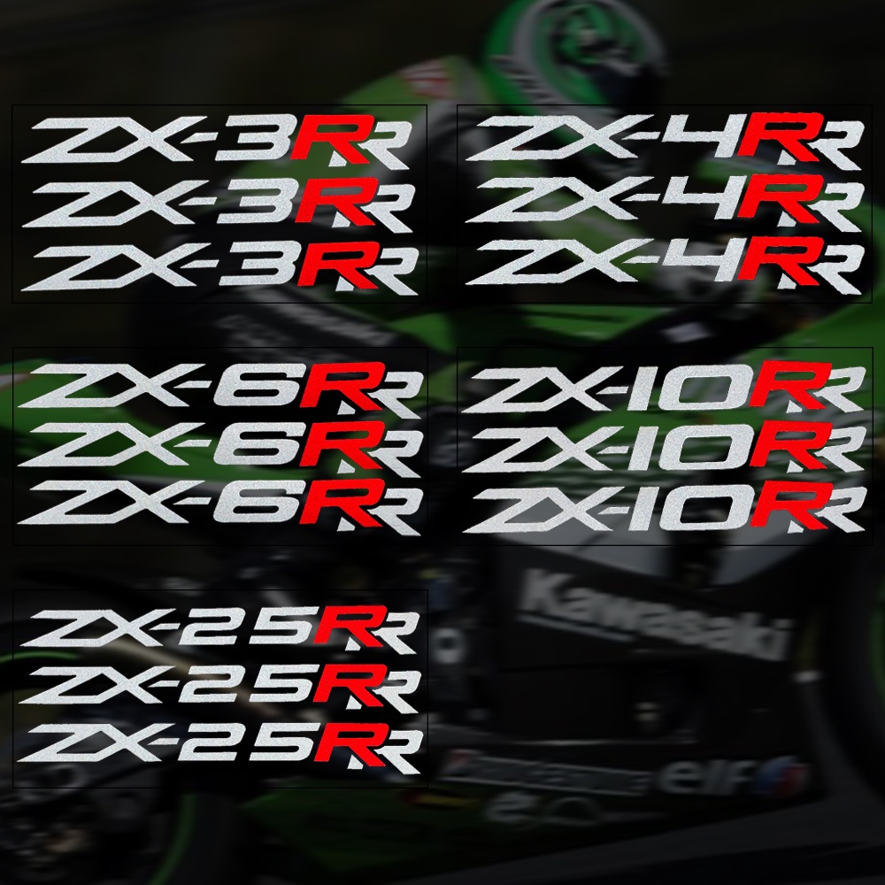 สติกเกอร์สะท้อนแสง ลาย Kawasaki สําหรับตกแต่งหลังคารถจักรยานยนต์ ZX-3RR ZX-4RR ZX-6RR ZX-10RR ZX-25R