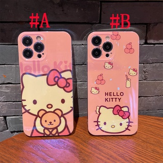 เคสซิลิโคน สำหรับ ไอโฟน iPhone 14 Pro Max 14 Plus 13 Pro Max 12 Pro Max 11 Pro Max X XR XS Max Cute Cartoon Hello Kitty เฮลโล คิตตี้ Bluray Design Soft Silicone Case