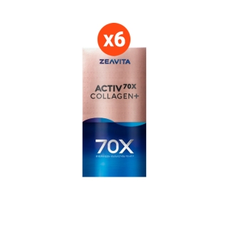 ZEAVITA คอลลาเจน พลัส ไดเปปไทด์ 100% ซีวิต้า Collagen+ Dipeptide Activ 70x* (8 ซองx 6กล่อง)
