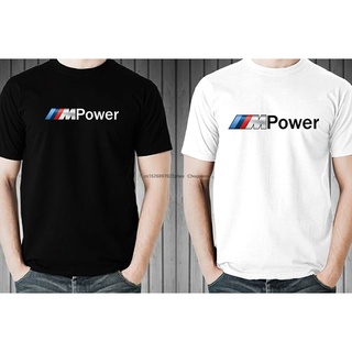 Mpower เสื้อยืดแขนสั้น คอกลม ผ้าฝ้าย 100% พิมพ์ลายโลโก้ FAMOUS MOTORSPORT สีดํา สีขาว แฟชั่นเรโทร สไตล์เกาหลี สําหรับผู้