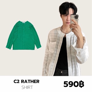 THEBOY-C2 RATHER SHIRT เสื้อเชิ้ตซีทรูแขนยาว