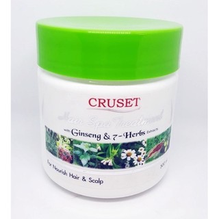 Cruset Hair Spa Treatment ครูเซ็ท ครีมหมักผมแฮร์สปา สารสกัดโสม,สมุนไพร 7 ชนิด500มล