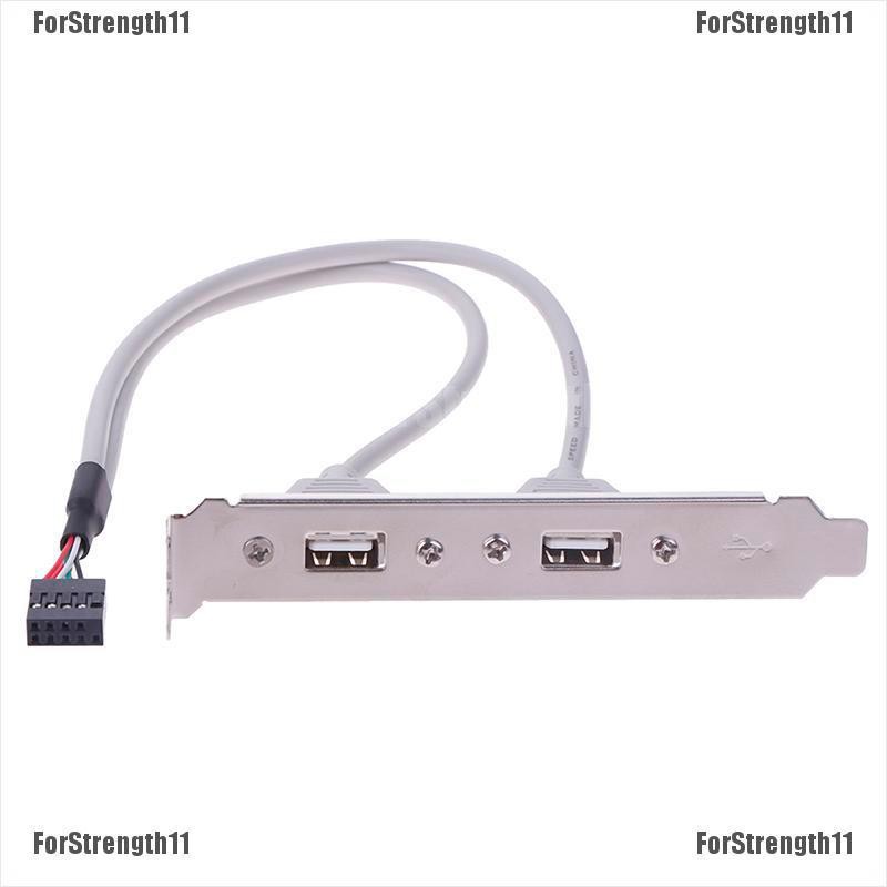 FOR1Pc 2 Port USB2.0 Rear Panel Expansion Bracket to Motherboard USB ...