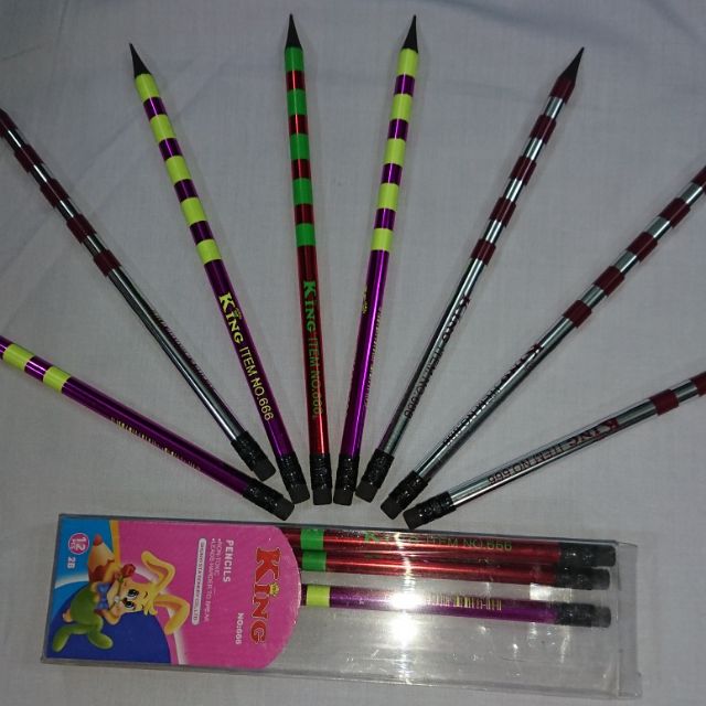 King Pencils 1 ชุด 4 ชิ้น 2B King Pencils