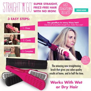 STRAIGHT N GO HAIR BRUSH (PINK)