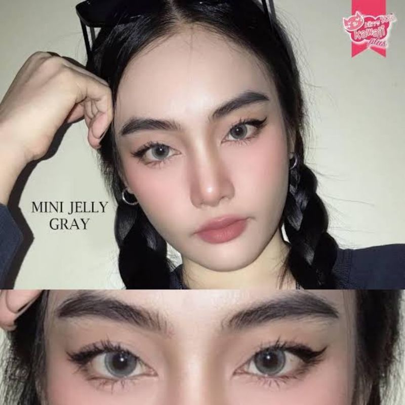 คอนแทคเลนส์ รุ่น Mini Jelly สีเทา/ตาล Gray/Brown มีค่าสายตา (0.00)-(10.00)