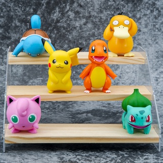 ตุ๊กตาฟิกเกอร์ Pokemon Pikachu Charmander น่ารัก ขนาด 8 ซม. 6 ชิ้น ต่อชุด