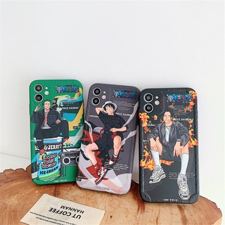 เคสไอโฟน เคสซิลิโคน iPhone 14 Pro Max iPhone 13 Pro Max iPhone 12 Pro Max iPhone 11 Cartoon วันพีซ One Piece Roronoa Zoro โซโร่ &amp; Monkey D Luffy ลูฟี่ &amp; ACE Silicone Case