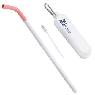 Other tableware REUSABLE STRAW WITH CLEANING BRUSH KECH ECO WHITE/PINK Tableware Kitchen equipment อุปกรณ์บนโต๊ะอาหารอื่