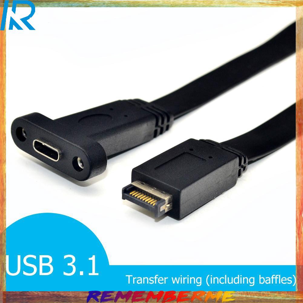 สายเคเบิ้ลRem Usb 3 . 1 แผงเมนบอร์ดด้านหน้าประเภท E M To Type C F