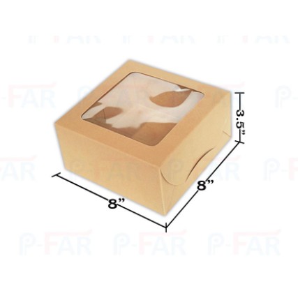 กล่องเค้ก 1 ปอนด์ ขนาด 8x8x3.5 นิ้ว (10 ใบ) INH109 – โปรปัง