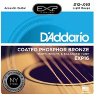 DADDARIO สายกีต้าร์โปร่งแบบเคลือบ PH Bronze 12-53 EXP-16