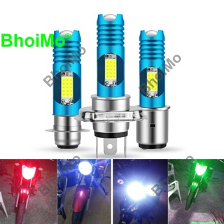 Bhoimo หลอดไฟหน้าอลูมิเนียม Rgb Led H4 P15D H6 Ba20D พร้อมสกูตเตอร์ 8W สีขาว