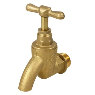 Water faucet BRASS GARDEN TAP CITY 1/2" GOLD Water valve Water supply system ก๊อกน้ำสนาม ก๊อกสนามทองเหลือง CITY 1/2 นิ้ว