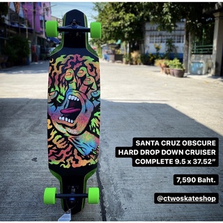 SANTA CRUZ OBSCURE HARD DROP DOWN CRUISER COMPLETE 9.5 x 37.52”