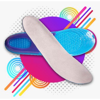 แผ่นเจลพื้นรองเท้า Gel insole แผ่นเสริมรองเท้าแบบเจล Arch support ซัพพอร์ตการเดิน