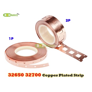 [พร้อมส่ง] 1m 32650 แผ่นทองแดงเชื่อมแบตเตอรี่ 1P 2P LiFePO4 Lithium iron Phosphate Copper Strip Copper Plated