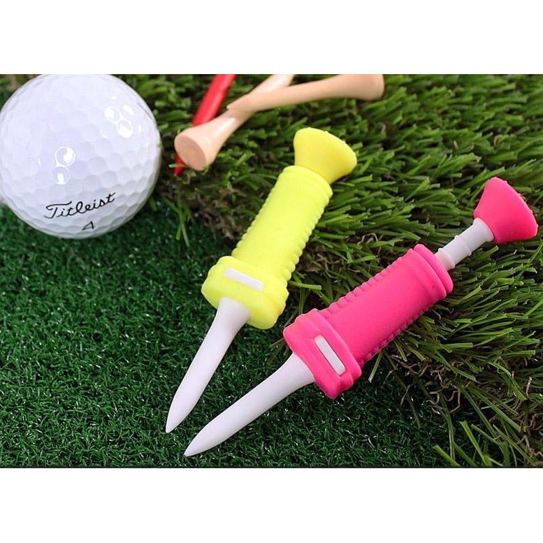 Silicone Tee Long & Long [Birdie79] ทีซิลิโคนปรับสูงต่ำได้ 45-60 mm. L02460 - Love Green
