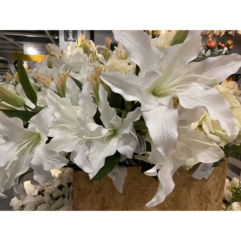 Lilly IKEA SMYCKA สมึคก้า ดอกไม้ประดิษฐ์ ดอกลิลลี่ ชมพู, 85 ซม. ของแต่งไม้ ดอกไม้ประดับ artificial flowers