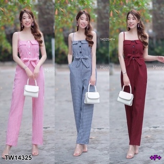 PE14325 Jumpsuit จั้มสูทขายาวสายเดี่ยว