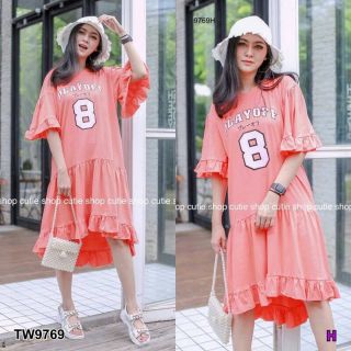 👗เดรสคอกลมระบายสกรีน play off 8👗