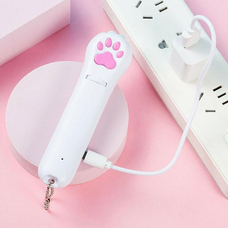 4 ประเภท USB สัตว์เลี้ยง LED เลเซอร์แมวของเล่นแบบโต้ตอบของเล่นภาพเคลื่อนไหวสดใส เมาส์ Shadow cat ตัวชี้ปากกาแสงแบบชาร์จไฟได้ ของเล่น