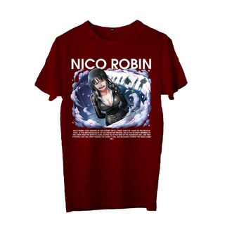 ROUND คอลูกเรือDearyouindonesia - nico robin one piece v3 เสื้อยืดผ้าฝ้าย 30s-4XL