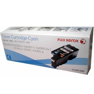 Fuji Xerox CT201592 ตลับหมึกโทนเนอร์ สีฟ้า ของแท้ Cyan Original Toner Cartridge