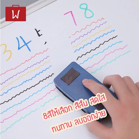 Oneworkstory ปากกาไวท์บอร์ด ลบได้ มีแปรงลบในตัว ขนาดมินิ thumbnail 4