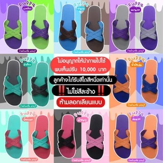 NFshoes ถูกสุด🔥สีพิเศษ(คละแบบ)แท้ 100% puppa ปุ๊บป้า แตะฟองน้ำสีทูโทน ครบสี