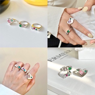 Ringring_acc | แหวนแฟชั่นเงินแท้ Silver925 แหวนเพชรสไตล์เกาหลี พร้อมส่ง