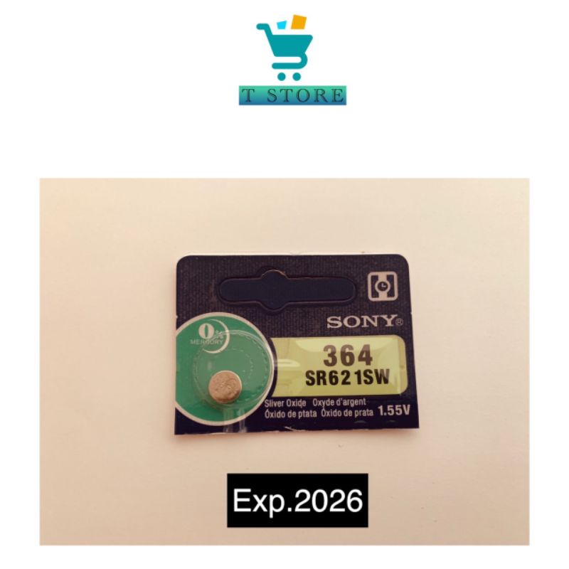 ถ่านกระดุมขนาดเล็กSonyใส่นาฬิการุ่นSr521swSr621swSr636swSr920swSr927swSr416sw ขนาด1.55v