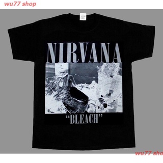 เสื้อยืดโอเวอร์ไซส์wu77 shop New เสื้อยืดผ้าฝ้าย 100% พิมพ์ลาย Nirvana Bleach89 Kurt Cobain New Kurzarm สําหรับผู้ชาย d