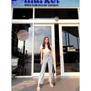 Lamoon Shop 🏮กางเกงยีนดีไซด์พับขา Yme 2897