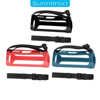 [sunnimix1] เคสเจลซิลิโคนนิ่ม แบบพกพา พร้อมสายคล้อง สําหรับ JBL Flip 5