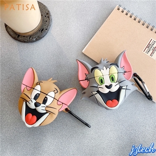 เคสหูฟังซิลิโคน ลายการ์ตูน Tom Cat and Jerry Mouse 3D น่ารัก สําหรับ Airpods 2